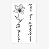 Elegantes pegatinas de tatuaje de flor española, impermeables y duraderas, para mujeres, para espalda, columna vertebral, clavícula, sexys, estilo ins, no reflectantes