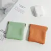 Bolsa de Almacenamiento para Artículos Pequeños con Cierre Automático, Estuche Auto-Cerrable de PU para Cargadores de Energía, Cosméticos, Lápiz Labial, Almacenamiento Portátil