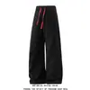 Novos Calças Largas Elásticas com Cordão Caimento Fluido Perna Larga Masculinas Outono/Inverno 2026 Moda Jovem Casual Calças Longas de Corte Reto