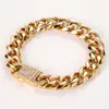 Pulsera Cubana Popular de Hip-Hop para Hombre, Seis Lados Pulidos, Sensación de Lujo Ligero de Alta Gama, Pulsera Cubana Incrustada con Diamantes, Venta al por Mayor de Joyería