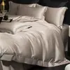 Juego de cuatro piezas de algodón de fibra larga estilo hotel de lujo, funda de edredón y sábana de algodón puro, juego de exportación de alta gama, ropa de cama para regalo al por mayor 4