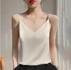 2025 Camisola para Mujer Blanca Espalda Bonita Seda de Ácido Acético Top Satín Traje de Verano Camisa Base de Imitación