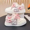 Tênis Brancos com Solado Grosso para Crianças Maiores, Sapatos Casuais para Estudantes, Tênis Brancos para Meninas, Sapatos de Performance para Meninos - Início da Primavera 2026
