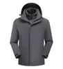 Chaqueta 3 en 1 a Prueba de Viento Workwear Personalizado con Estampado de Logo, Chaqueta de Trabajo Gruesa de Invierno para Exteriores, Abrigo de Grupo