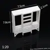 Materiais para Construção de Maquetes de Mesa de Areia Estudante DIY Móveis de Interior Cama Guarda-roupa Mesa Cadeira Sofá 1:20