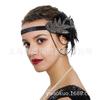 Banda para el cabello de plumas de los años 20 Novia europea y americana Mesa Actuación Baile Banquete Banda para el cabello con borlas Banda para el cabello de diamantes Tocado Accesorios para el cabello
