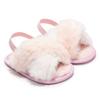 Calçados Infantis Plus Size para Outono e Inverno Moda Transfronteiriça com Veludo e Algodão Estampa de Leopardo Puxar Chinelos Pequenos de Algodão Chinelos Peludos