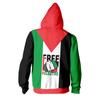 Sudadera con capucha y cremallera de manga corta 2023 Free Palestine Go Palestine