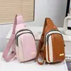 Colección Otoño 2026: Riñonera, Bolso de Pecho y Bolso Cruzado de Cuero Tejido Bicolor para Mujer - Bolso Cruzado Versátil para Ventas Transfronterizas