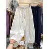 Pantalones Casuales Sueltos de Pierna Ancha Estilo Europeo para Mujer, Verano 2026, Pantalones Rectos Adelgazantes de Cintura Alta, Pantalones Cropped, Pantalones Harem Dad de Trabajo