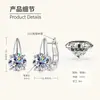 Brincos de Moissanita Cor D em Prata de Lei S925 com Quatro Garras, Brincos de 1 Quilate para Mulheres, Brincos de Nicho de Luxo, Atacado de Exportação