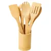 Pá de bambu utensílios de cozinha 30CM conjunto de seis peças pá colher de bambu pode ser gravada resistente a altas temperaturas colher de arroz colher de sopa fornecimento direto da fábrica