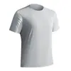 Camiseta de Manga Curta de Verão para Homens 2026 Nova Tendência Sem Costura Gola Redonda Top para Homens Jovens e de Meia-Idade Cor Sólida Moda Casual Manga Meia