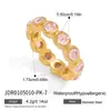 Jieding Joyería Estilo Europeo y Americano Anillo de Acero de Titanio en Forma de Corazón para Mujer, Joyería de Acero Inoxidable de Lujo de Gama Alta que No se Desvanece