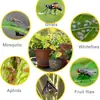 En Stock Comercio Exterior Trampas Adhesivas para Insectos de Forma Irregular, Tiras Adhesivas, Pegatinas Amarillas Insertables en el Suelo, Trampas para Insectos Plaga para Capturar
