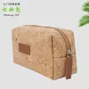Bolsa de Cortiça de Alta Qualidade, Bolsa Simples Retro para Viagem, Necessaire Feminina, Bolsa de Higiene Pessoal Portátil à Prova d'Água, Processamento Personalizado