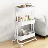 Cesta Portátil de Frutas y Verduras de Múltiples Niveles para el Hogar, Estante de Almacenamiento Simple con Ruedas Extraíble para Sala de Estar, Estante de Almacenamiento para Artículos de Baño