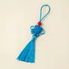 Marcador de página con borla y cuentas de 6 cm, decoración, accesorio para unidad flash USB, colgante de nudo chino