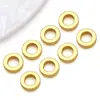 Cobre Banhado a Ouro 18K Anel Fechado Plano de Cor Forte que Mantém a Cor Laço Único Acessórios para Joias Artesanais DIY Acessórios para Brincos Colares