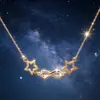 Colar Estrela de Oito Mobius para Mulheres, Simples e Versátil, Corrente de Clavícula Exquisita de Nicho Estilo Ins de Alta Qualidade