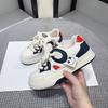 Primavera e Outono Internet Celebrous Sapatos Brancos de Sola Grossa Moda Feminina Leve e Moderna Combinação de Altura Nicho Têxtil Sapatos Casuais Femininos