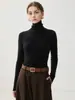 Nuevo Suéter de Punto de Cachemira 100% de Alta Gama para Mujer, Cuello Alto, Ajuste Delgado, Prenda Base para el Trabajo, Otoño/Invierno 2026