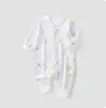 Macacão de Bebê Outono/Inverno Camada Base 100% Algodão para Meninos e Meninas Estilo Outono Roupa Justa Macacão Classe A para Recém-Nascidos