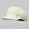 Gorra de estilo coreano elegante con visera curva que hace que la cara parezca más pequeña, Gorro de lana para mujer con circunferencia de cabeza grande, Boina de lana para otoño e invierno, Hecho a medida