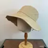 Chapéu de Pescador Liso Estilo Minimalista Japonês, Estilo Preguiçoso Francês, Aba Larga, Proteção Solar Casual, Essencial para Maquiagem Zero, Chapéu Balde Dobrável para Mulheres