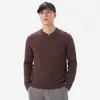 Suéter de Punto con Cremallera Media, Manga Larga, Cuello Redondo, Corte Holgado, Estilo Old Money, para Hombre, 2026, Primavera/Otoño/Invierno