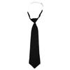 Corbata pequeña negra para niña sin nudos, corta, JK, camisa de color sólido con accesorios, combinable con todo
