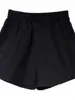 Shorts largos de verão, estilo A-line, leves, para mulheres, cintura alta com elástico, bolsos laterais, respiráveis, corte solto e valorizam o corpo, shorts casuais