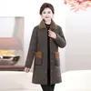 Abrigo de Algodón Grueso con Felpa de Invierno Ropa de Abrigo de Longitud Media para Mujeres de Mediana Edad y Mayores Chaqueta de Algodón Elegante Abrigo de Terciopelo de Visón Sintético para Mamá
