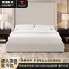 Fábrica de comércio exterior fornece camas estofadas com tecido de alta tela estilo americano, camas grandes simples para quarto principal e móveis individuais para projetos com qualificações completas de fornecimento.