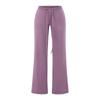 Pantalones de Fitness para Yoga Color Caramelo Macaron Cintura Baja con Cordones Sexy Rectos Casuales Adelgazantes Holgados de Pierna Ancha