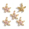 Accesorios de joyería DIY de aleación, colgante de estrella de mar para pulseras, collares, pendientes, llaveros y adornos decorativos W897