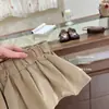 Conjunto de Duas Peças Xian Ning QiGirl: Suéter de Tricô Gola Polo Estilo Preppy Coreano e Saia Curta Cáqui