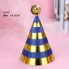 Bonito Sombrero de Cumpleaños Bola de Felpa Bola Brillante Fiesta Bebé Niños Adulto Suministros para Disfraz Sombrero de Cumpleaños Decoración de Pastel