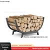 Cross-border Novo Metal Firewood Rack Interior e Exterior Lareira Heavy Duty Firewood Storage Rack Removível Wood Storage Rack