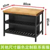 Mesa Isla de Cocina Abierta con Estación de Cocina Separada Móvil y Mesa de Bar, Aparador Integrado de Madera Maciza para Uso Doméstico