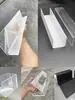 Borde de estante acrílico en forma de L en forma de U, doblado para bricolaje, ranura larga, translúcido, soporte de exhibición para calor, transparente, otros