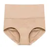 Calcinhas Femininas Seamless de Cintura Alta, Forro 100% Algodão, Sem Marcas, Ângulo Reto, Controle de Barriga, Calcinhas Femininas Plus Size