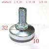 32mm-m8m10m6 tampa inferior de ferro branco pé móvel pé ajustável pé de ajuste fabricantes