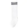 Calcetines Largos de Malla Estilo Universitario Finos de Verano Transpirables con Doble Raya en la Pantorrilla Calcetines Deportivos Casuales Malla 100% Algodón