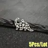 Comercio Exterior Dibujo Animado Lindo Dinosaurio Pequeño Colgante Acero Inoxidable Calado Animales Accesorios Pendientes Collar Pulsera DIY