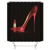 Amazon Transfronterizo = Tacones Altos = Cortina de Ducha Impermeable y Resistente al Moho de Poliéster con Estampado Digital Juego de Cuatro Piezas Fabricante Estilo Lujo Ligero