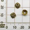 Cuentas para Pulseras DIY, Cuentas Espaciadoras, Tapas de Flor, Colgantes de Flor Vintage de Plata Multitamaño, Accesorios para Pendientes, Componentes para Anillos
