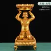 Suporte para Lâmpada de Dharma do Xizang, Base para Lâmpada de Manteiga, Lâmpada Budista para Uso Doméstico, Ornamento de Suporte de Vela Vintage de Lótus