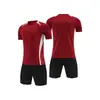 Conjunto de Uniforme de Futebol de Manga Curta, Uniforme Liso de Competição e Treinamento para Equipe, Mesmo Estilo para Adultos e Crianças, Camisa de Futebol Respirável, Personalizável