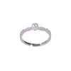 Nuevo Anillo de Zirconia Doble Diamante Perla para Mujer Ins Nicho Versátil de Lujo de Gama Alta Accesible Anillo Ajustable Elegante